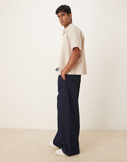 ASOS DESIGN Super Baggy Lightweight Jean In Raw Wash