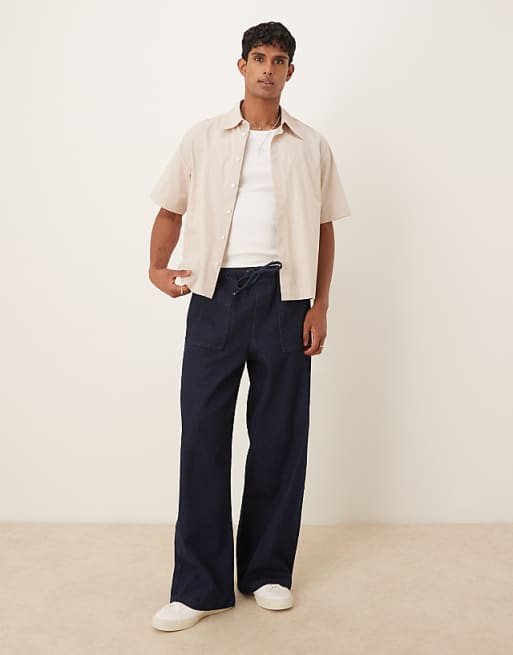 ASOS DESIGN super baggy lightweight jean in raw wash