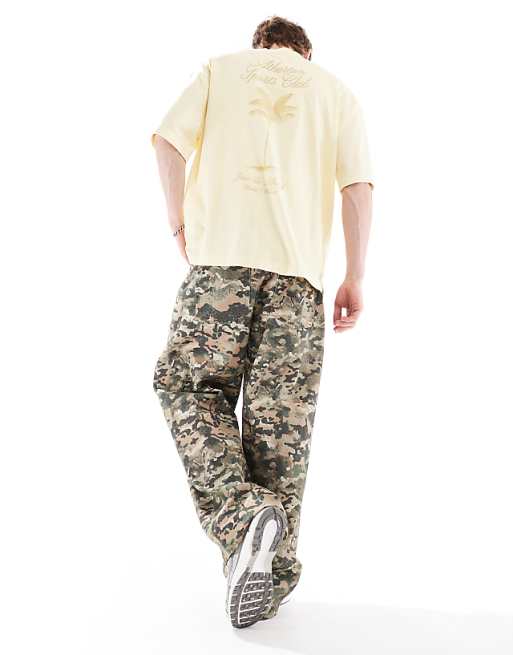 ASOS DESIGN Super Baggy Trousers In Camo