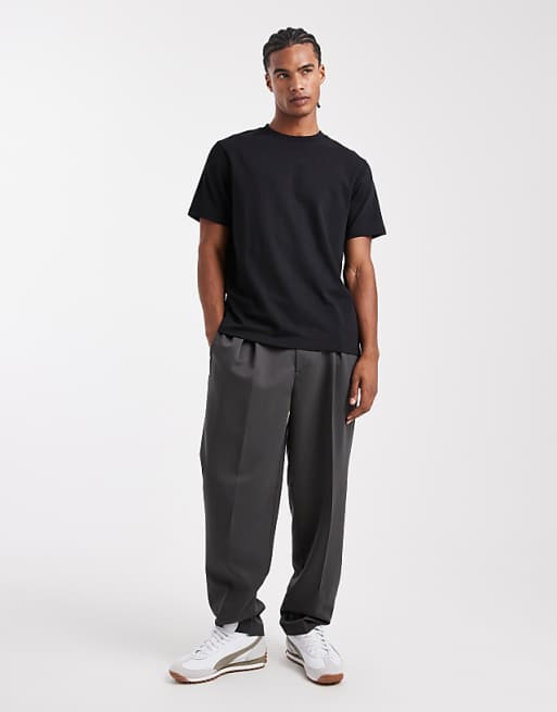 ASOS DESIGN Super Heavyweight Crew Neck T-shirt In Black