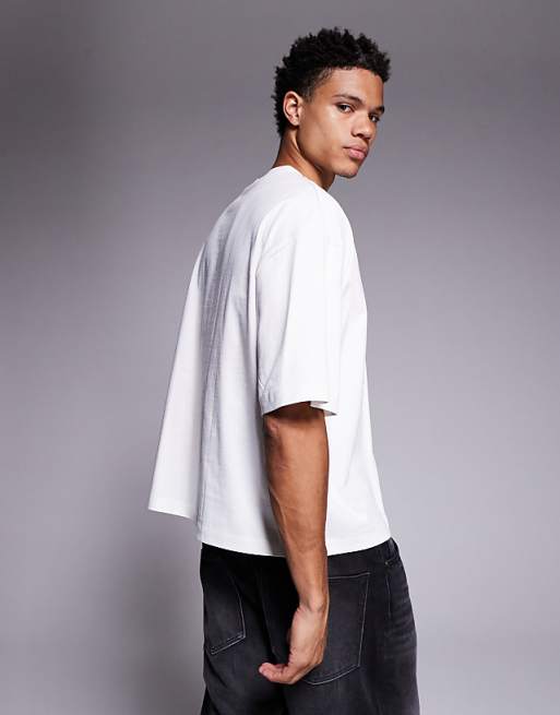 ASOS DESIGN Super Heavyweight Oversized Boxy T-shirt In Cream