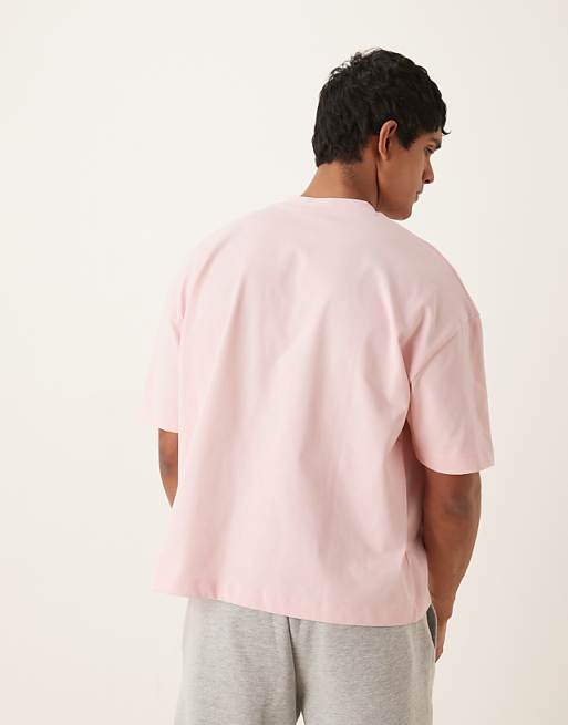 ASOS DESIGN Super Heavyweight Oversized Boxy T-shirt In Pink