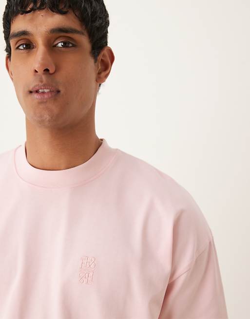 ASOS DESIGN Super Heavyweight Oversized Boxy T-shirt In Pink