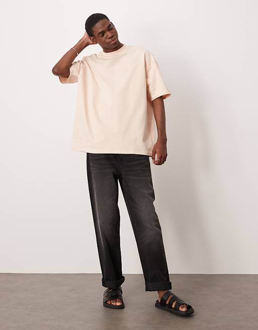 ASOS DESIGN Super Heavyweight Oversized T-shirt In Beige