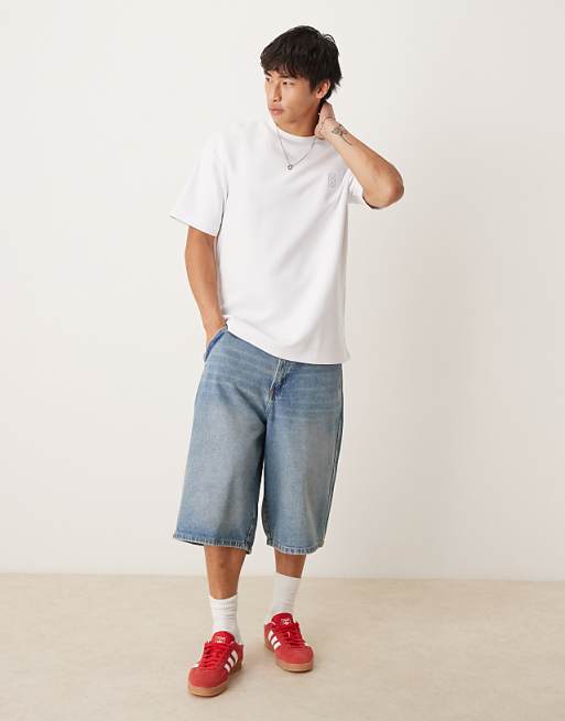 ASOS DESIGN Super Heavyweight Premiumrelaxed T-shirt With Italy Graphic In White
