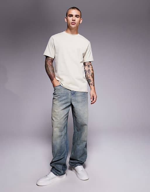 ASOS DESIGN Super Heavyweight T-shirt In Stone