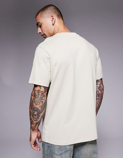 ASOS DESIGN Super Heavyweight T-shirt In Stone