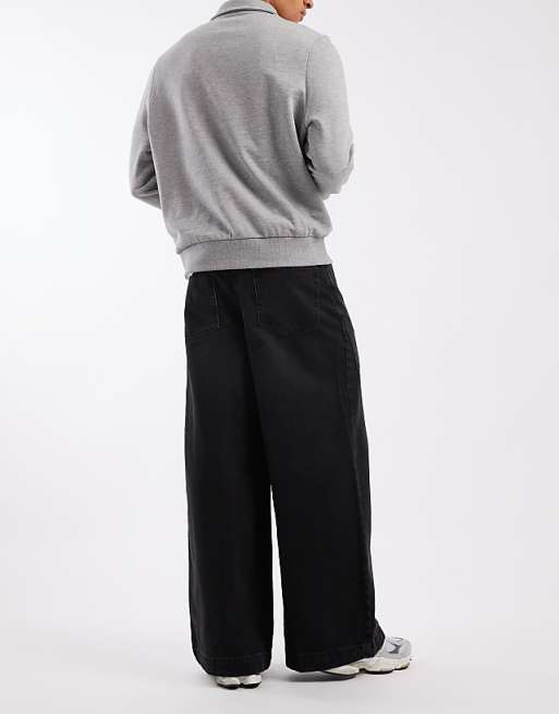 ASOS DESIGN Super Wide Leg Jeans In Black