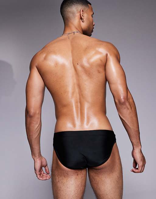 ASOS DESIGN Swim Briefs In Black