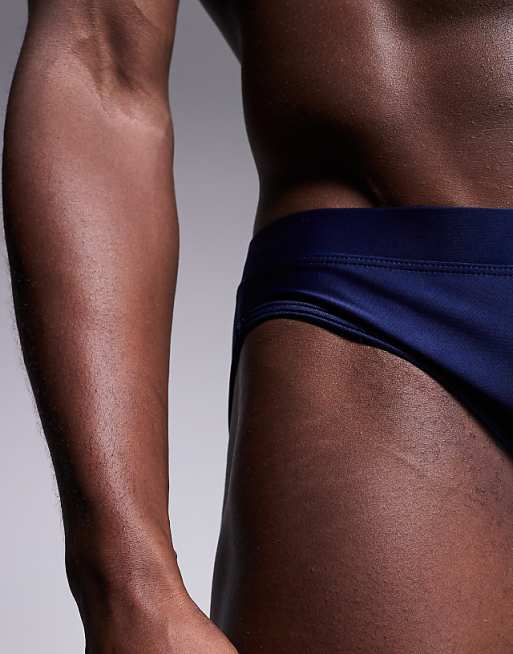 ASOS DESIGN Swim Briefs In Navy