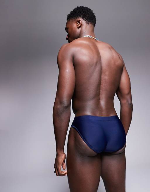 ASOS DESIGN Swim Briefs In Navy