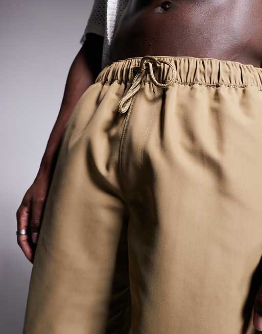 ASOS DESIGN Swim Shorts In Long Length In Neutral