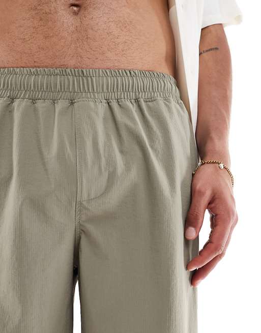 ASOS DESIGN Swim Shorts In Long Length In Sage Green