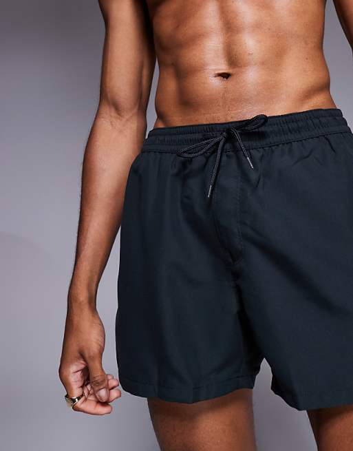 ASOS DESIGN Swim Shorts In Short Length In Black