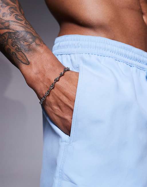 ASOS DESIGN Swim Shorts In Short Length In Blue