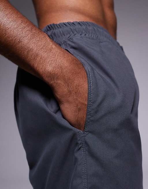 ASOS DESIGN Swim Shorts In Short Length In Grey