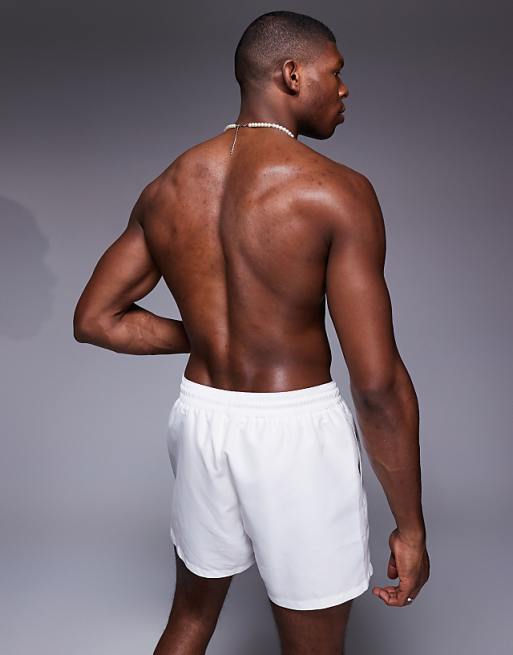 ASOS DESIGN Swim Shorts In Short Length In White