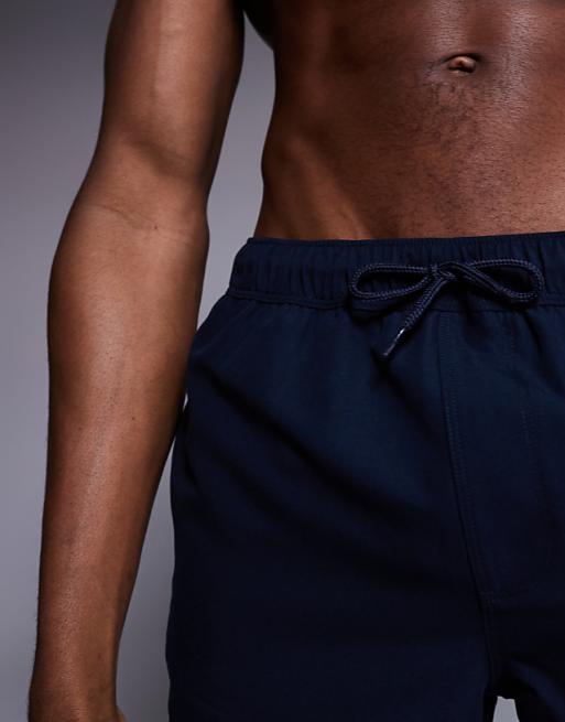 ASOS DESIGN Swim Shorts In Super Short Length In Navy