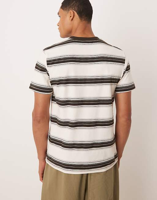 ASOS DESIGN T-shirt In Brown Stripe