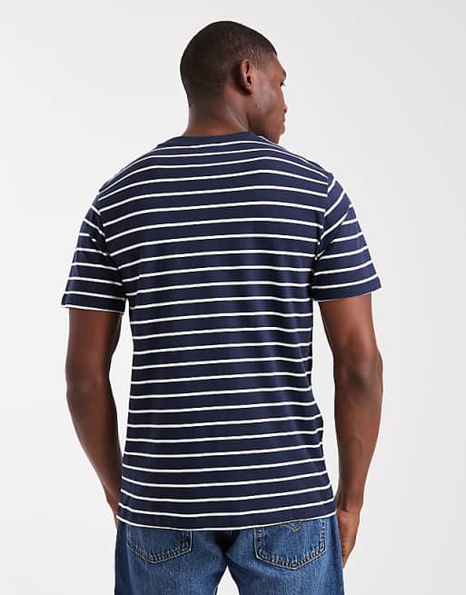 ASOS DESIGN T-shirt In Navy And White Stripe