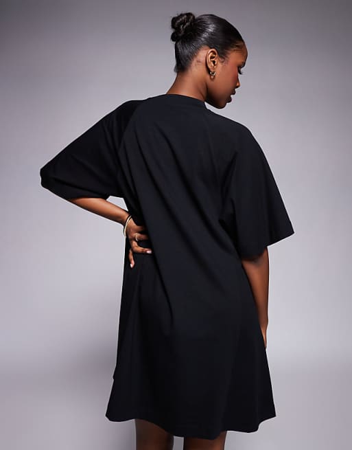 ASOS DESIGN T Shirt Swing Mini Dress In Black