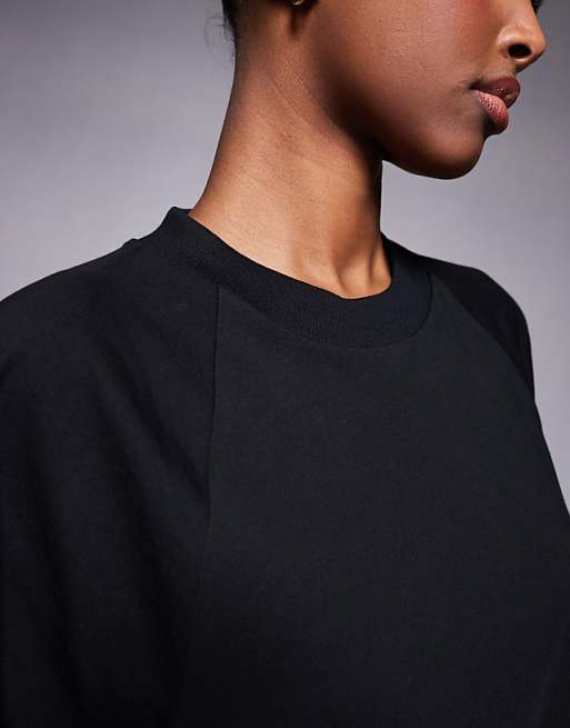 ASOS DESIGN T Shirt Swing Mini Dress In Black