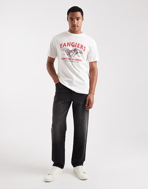 ASOS DESIGN T-shirt With Bird Graphic In Cream