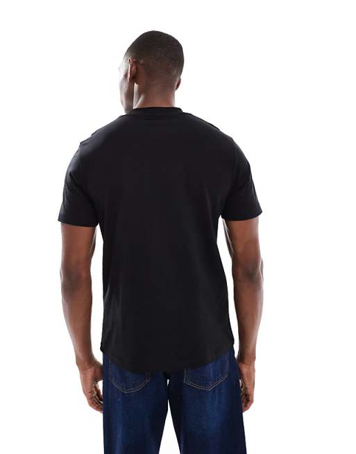 ASOS DESIGN T-shirt With High Build Paris Graphic In Black