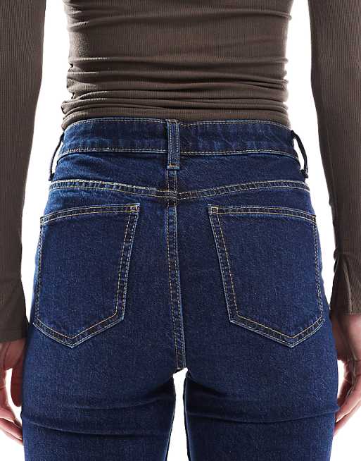 ASOS DESIGN Tall Mid Rise Flare Jeans In Rinse