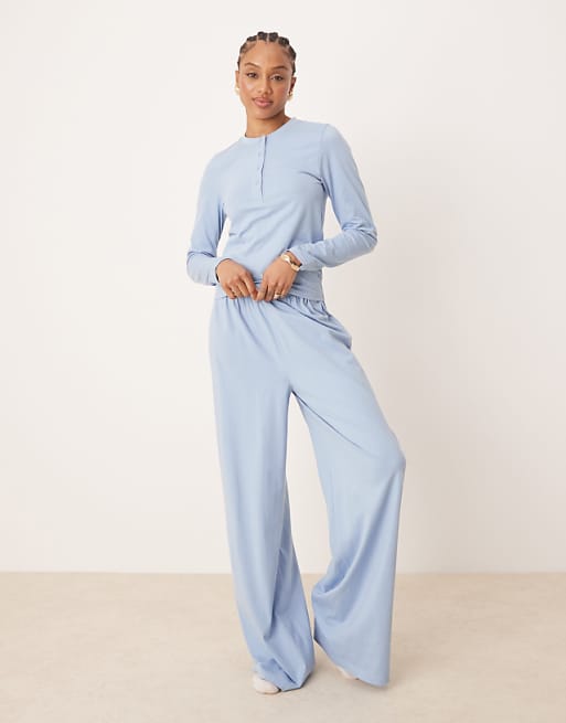ASOS DESIGN Tall Mix & Match Pyjama Trouser In Blue