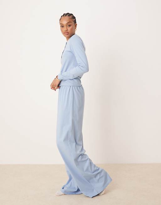ASOS DESIGN Tall mix & match pyjama trouser in blue