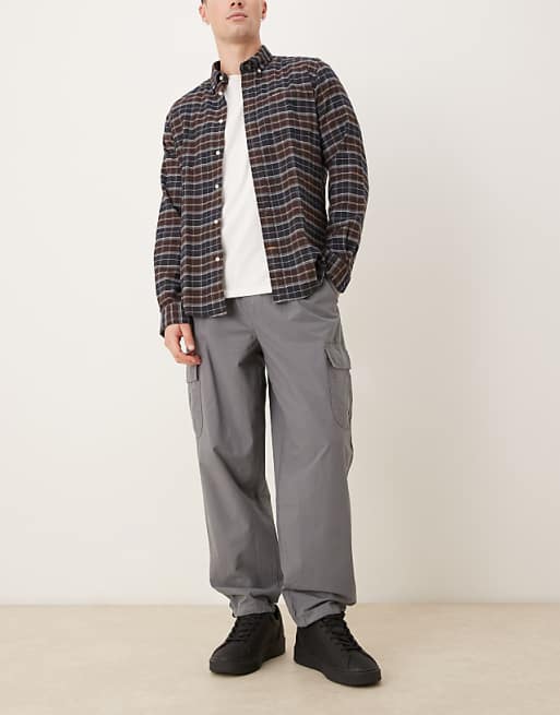 ASOS DESIGN Tapered Cargo Trouser In Grey