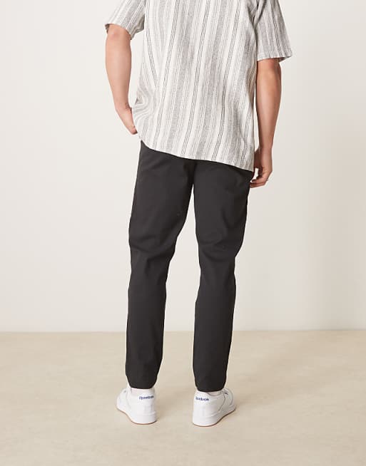 ASOS DESIGN Tapered Chinos In Black
