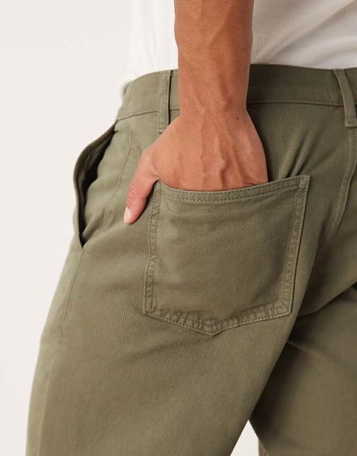 ASOS DESIGN Tapered Fit Chinos In Khaki