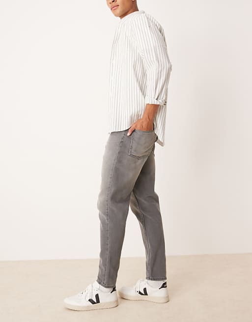ASOS DESIGN Tapered Fit Jean In Grey