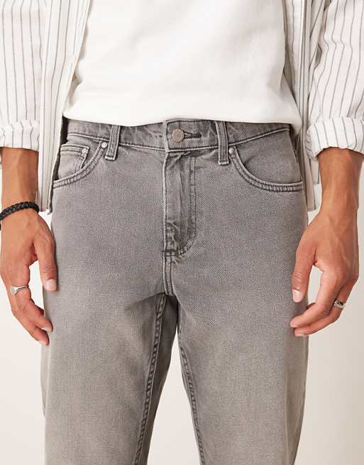 ASOS DESIGN Tapered Fit Jean In Grey