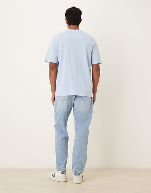 ASOS DESIGN Tapered Jean In Light Wash Comfort Stretch Denim