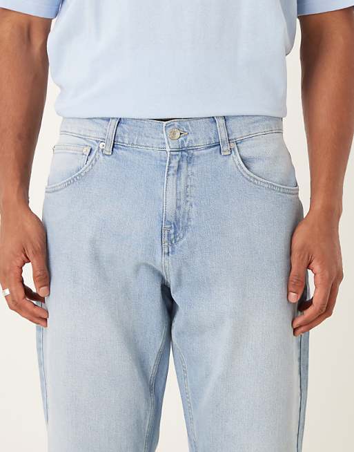 ASOS DESIGN Tapered Jean In Light Wash Comfort Stretch Denim