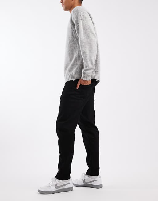 ASOS DESIGN Tapered Jeans In Black