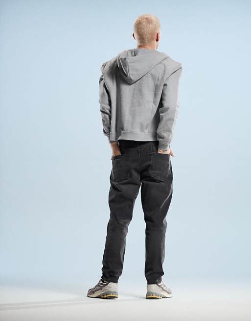ASOS DESIGN Tapered Jeans In Black Wash