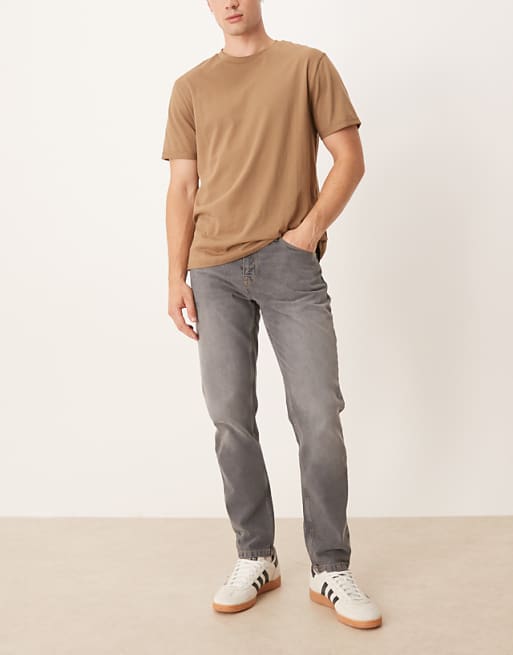 ASOS DESIGN Tapered Jeans In Black Wash