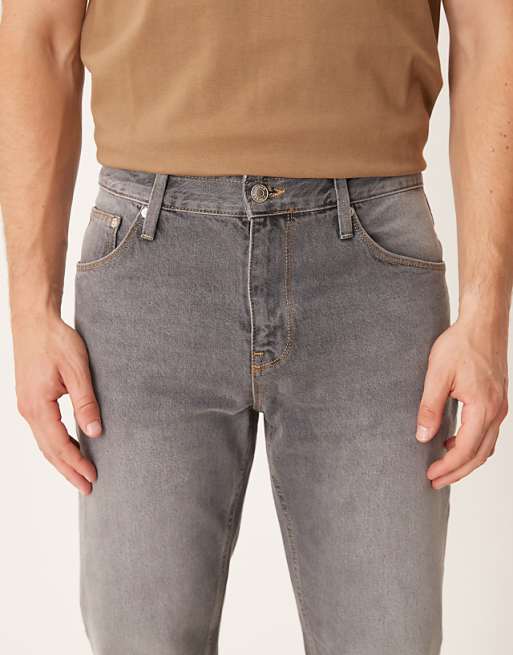 ASOS DESIGN Tapered Jeans In Black Wash