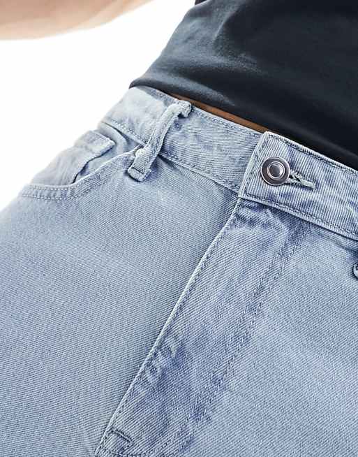 ASOS DESIGN Tapered Jeans In Light Stone Wash Blue