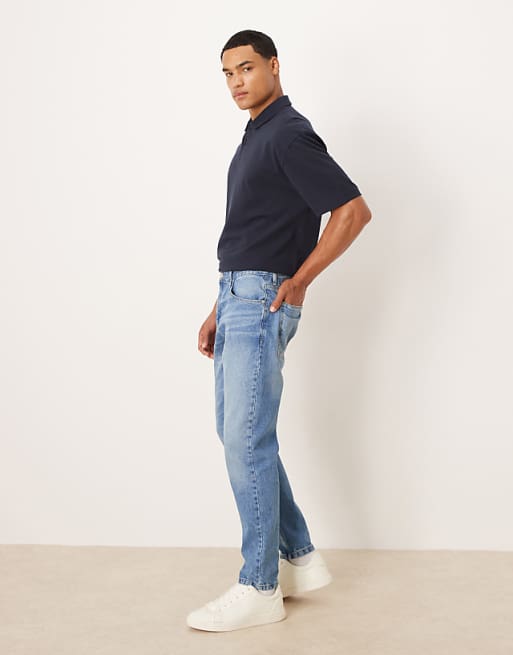 ASOS DESIGN Tapered Jeans In Light Wash
