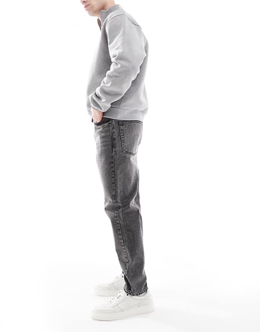 ASOS DESIGN Tapered Jeans In Washed Grey