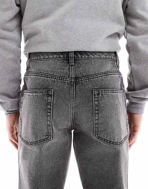 ASOS DESIGN Tapered Jeans In Washed Grey