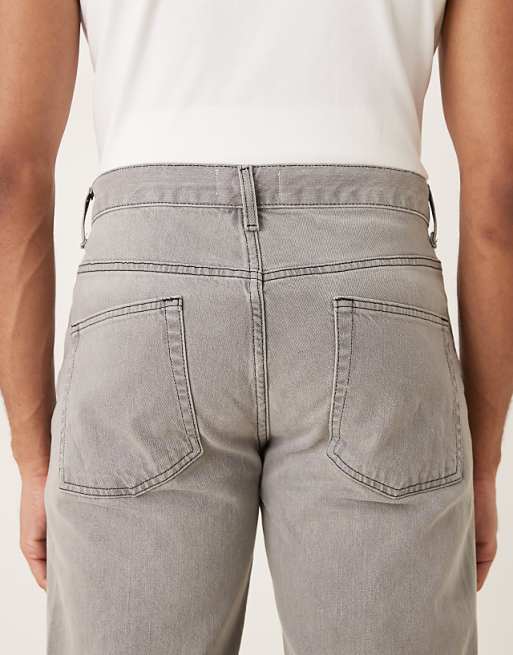 ASOS DESIGN Tapered Jeans In Washed Grey
