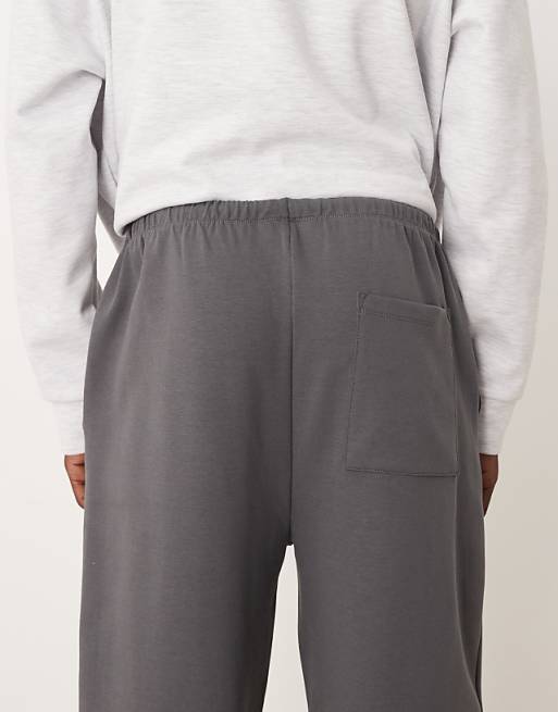 ASOS DESIGN Tapered Jogger With Pin Tuck In Dark Grey