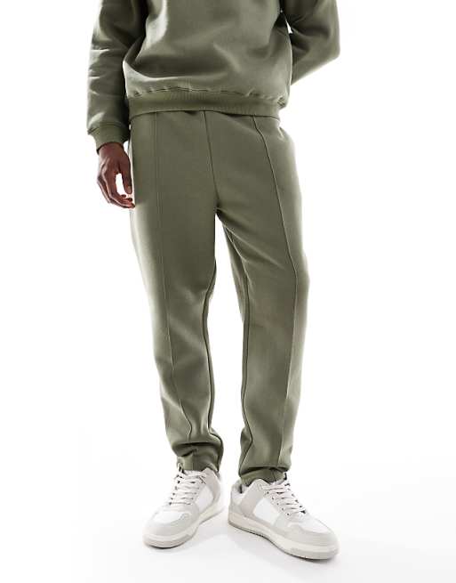ASOS DESIGN Tapered Jogger With Pin Tuck In Green