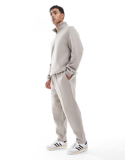 ASOS DESIGN Tapered Jogger With Pin Tuck In Grey